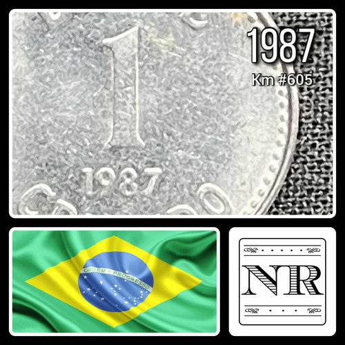 Brasil - 1 Cruzado - Año 1987 - Km #605 - Escudo