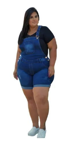 Jardineira salopete sale plus size