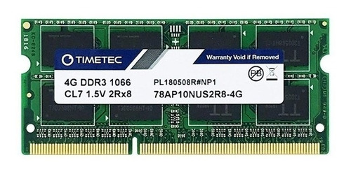 Memoria Ram - Timetec - Sodim - Ddr3 4 Gb 1066mhz Para Mac