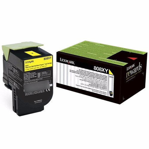 Cartucho De Toner Vacio Lexmark 808xy Yellow Original  