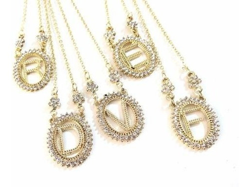 Colar Gargantilha Iniciais Letra L Folheado Ouro 18k - I1