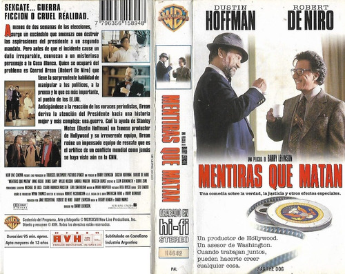 Mentiras Que Matan Vhs Dustin Hoffman Robert De Niro