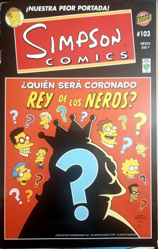 Comics Los Simpson  Núm. 93, 103, 126, 128, 129, 147 (paq.6)