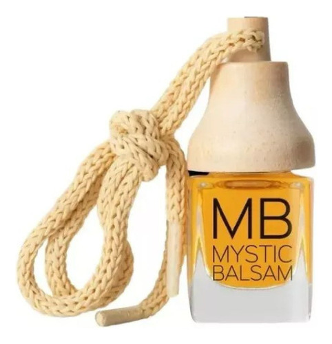 Perfume Aroma Para Auto Mb Mystic Balsam Colgante Madera Color Amarillo Fragancia Chicle