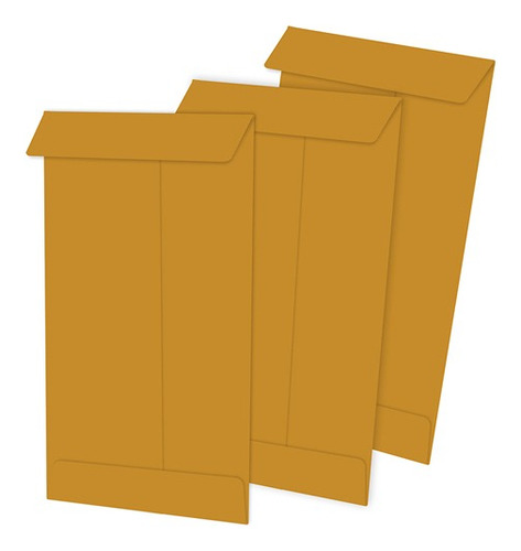 Sobre Bolsa Color Crema De Papel Solapa Engomada 500 Sobres