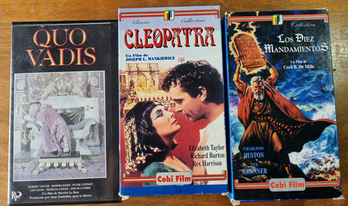 Lote 3 Vhs Películas Cine Histórico Épico. Superproducciones