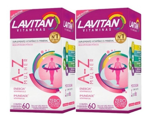 Lavitan A-z Mulher 120 Comprimidos (2 Caixas 60cp Cada)