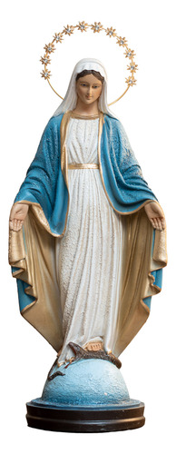 Nossa Senhora Das Graças Barroca Com 33cm Resina+auréola