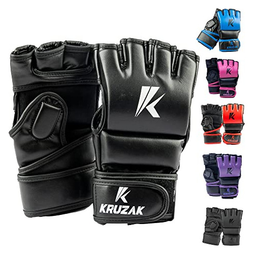 Guantes Mma K Kruzak, Medio Dedo, Hombre Y Mujer, Para Boxeo