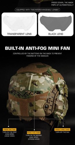 Casco Robotic Sru Tactical Asalto Táctico Auricular Airsoft