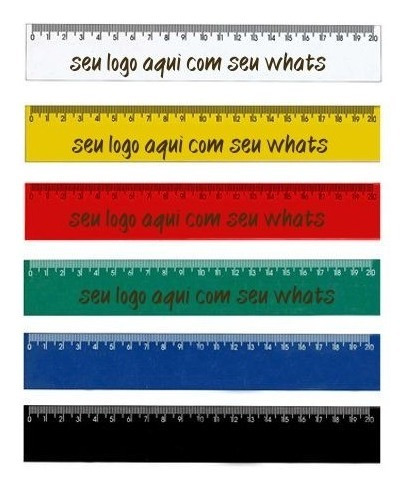 Régua 20 Cm Com Logo A 1 Cor 1000 Pçs