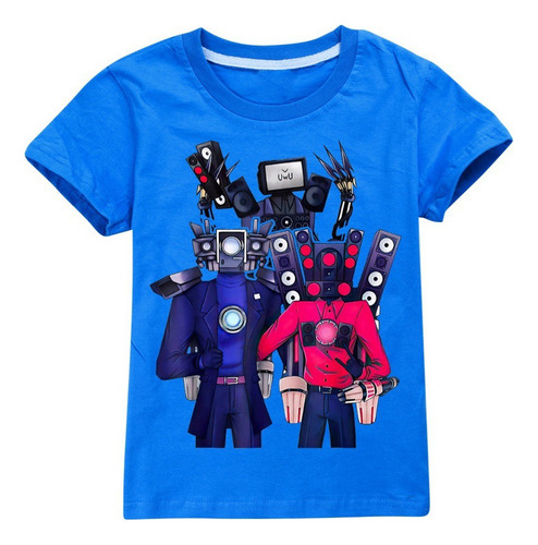 Hd Playera De Manga Corta Skibidi Toilet Tv Man Para Niños