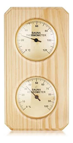 Termómetro E Higrómetro De Sauna De Madera