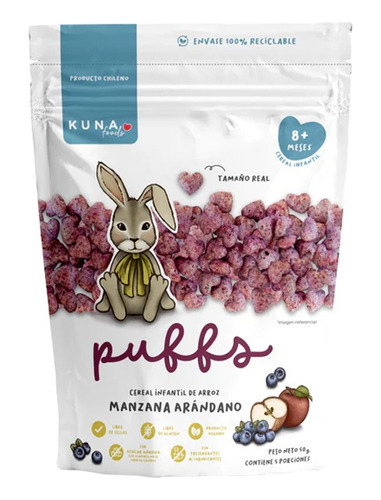 Cereal De Niños Puffs Manzana Arándano - 50 Grs