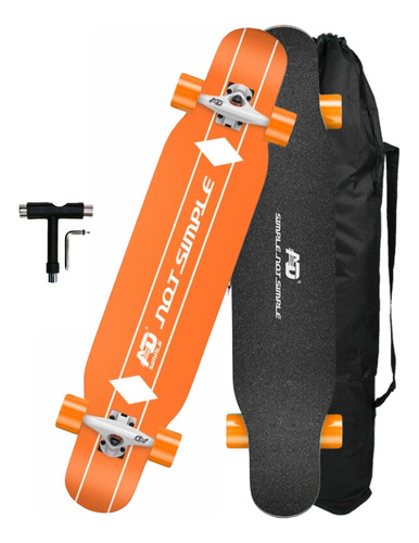 Skate Longboard 42'' Dancing Cruising Downhill - Orange