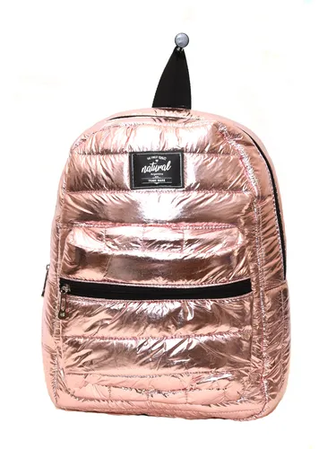 Mochila Urbana Inflada Puffer Metalizada Moda Grande Env o gratis