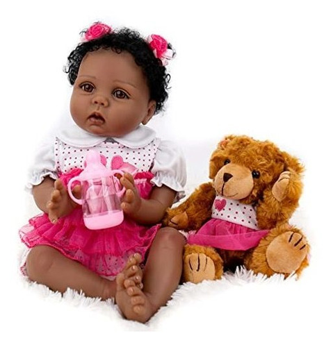 Milidool Reborn Baby Dolls Black, African American Realistic