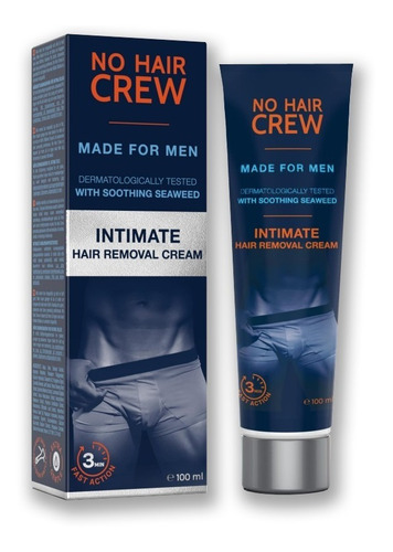 Imagen 1 de 5 de No Hair Crew Intimate Crema Depilatoria Íntima Para Hombre
