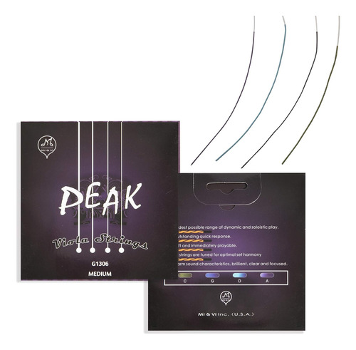Cuerdas De Viola Premium Mi&vi Peak - Juego Completo Un...