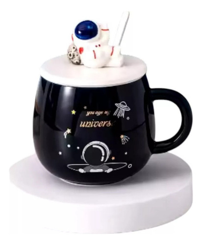 @ Taza Astronauta Espacio Diseño Kawaii Con Cuchara
