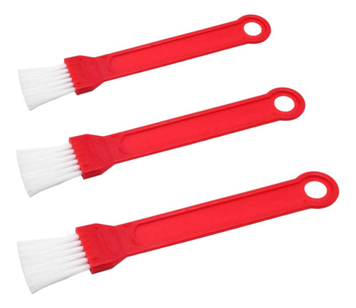 Set 3 Brochas De Cocina Y Reposteria Rojo
