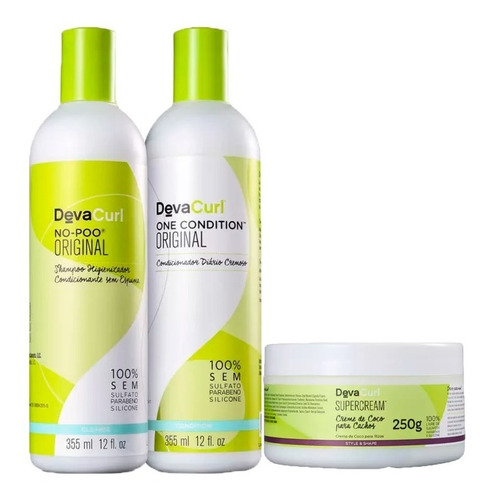 Deva No Shampoo +condicionador One 355ml&mascara Super Cream