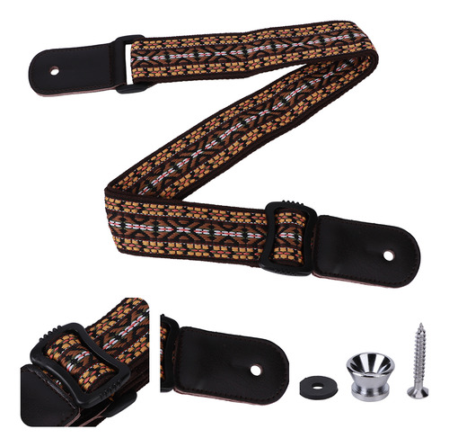 Correa De Guitarra De Estilo Étnico Y Ukelele De 4 Cuerdas P