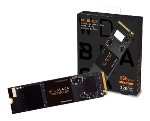 Disco Solido Wd Black 250gb Sn750 Se Pcie 4 3200 Mbps Nvme Negro
