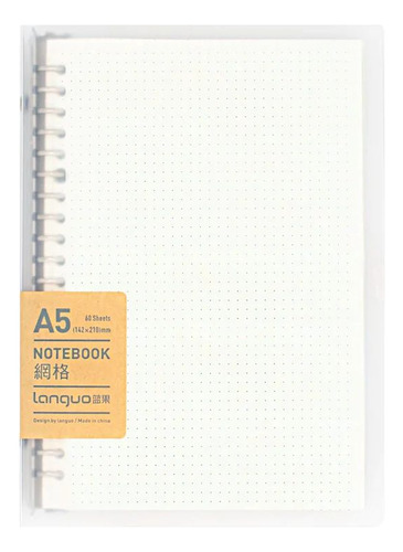 Cuaderno archivador Tipo Binder A5 Con Sistema Refill hojas Punteadas