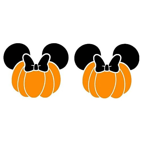 Par De Aretes De Calabaza Estilo Oreja De Ratón Súper Lindos