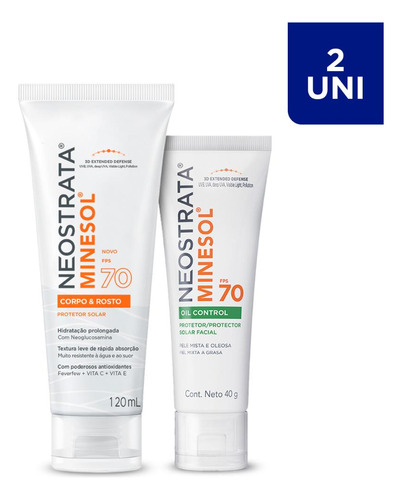 Kit Neostrata Minesol Oil Control + Corpo Fps70 120ml