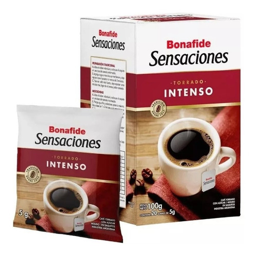 Cafe Torrado Instantaneo Bonafide Soluble Pack X 20 Saquitos