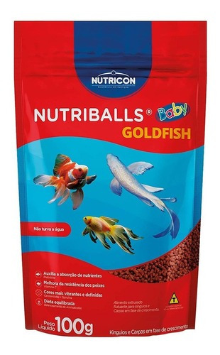 Ração Nutricon Nutriballs Baby 100g Alevinos E Juvenis