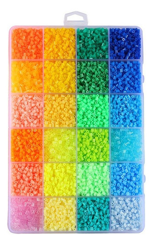 24 Colores Fusibles Cuentas Hama Beads Diy Kit Juego De Romp