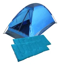 Comprar Set Combo Carpa 2 Personas Iglu Camping + 2 Bolsas Dormir