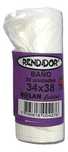 100 Bolsas De Residuo Blancas Perfumadas 34x38cm Baño