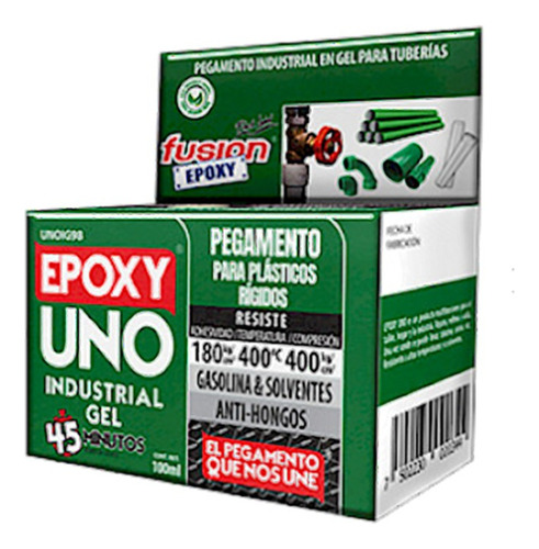Pegamento Adhesivo2 Componentes Gel Industrial Fusión Epoxy