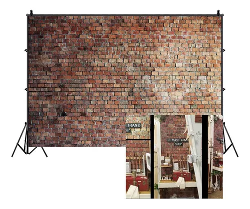 Fotografía De Telón De Fondo De Pared De Ladrillo Rojo Vinta