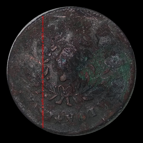 Moneda 1/4 Real 1859 Mexico Ceca Culiacan Sinaloa Alisada (Usado)