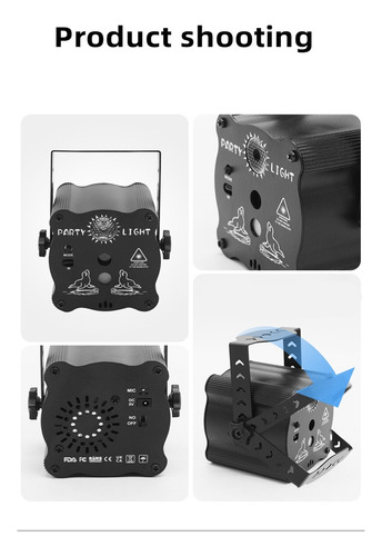 Rgb Mini Dj Disco Proyector De Luz Usb Recargable Led Uv
