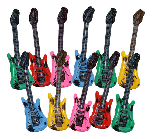 20 Guitarras Inflables 50 Cm Instrumento Musical Batucada