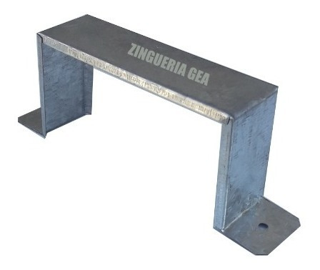 Imagen 2 de 10 de Grampa Caño 2x4 Chapa Galvanizada 5x10 Abrazadera 10 Unid