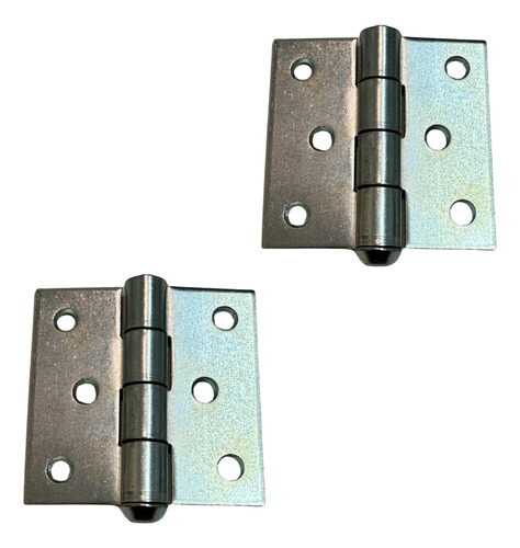 Bisagra Carrocera 6.5x6.7 Cm Con Agujero Zinc Azul X 2 Uni
