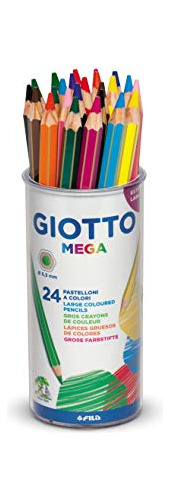 Lápices De Colores Giotto Mega Chunky, 24 Colores Surtidos,