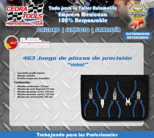 Imagen 6 de 6 de Bgs 463 Juego De 5 De Pinzas De Precisión En Estuche