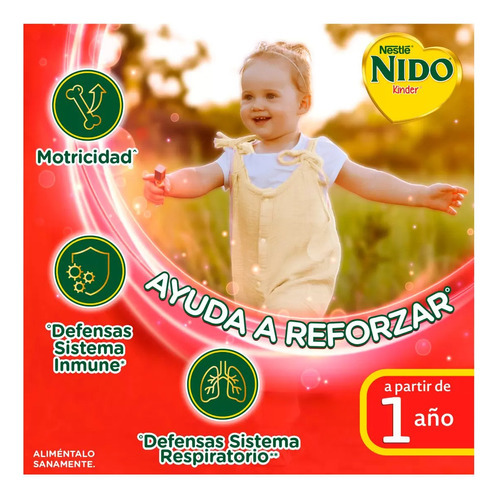 Leche En Polvo Nido Kinder 1+ A Partir De 1 Año Sabor Natural