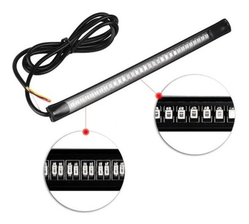 Luz Trasera Moto Stop Giros Posición Universal 48 Led 