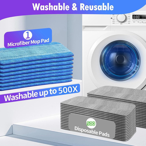 Paquete De 8 Almohadillas De Microfibra Reutilizables Para M