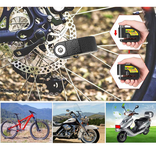 Traba Moto Con Alarma Para Disco De Freno