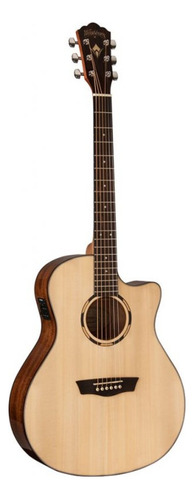 Guitarra Electroacústica Washburn Woodline O10SCE para diestros natural ovangkol brillante